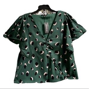 XL- Our Heritage V-Neck Printed Short Sleeve